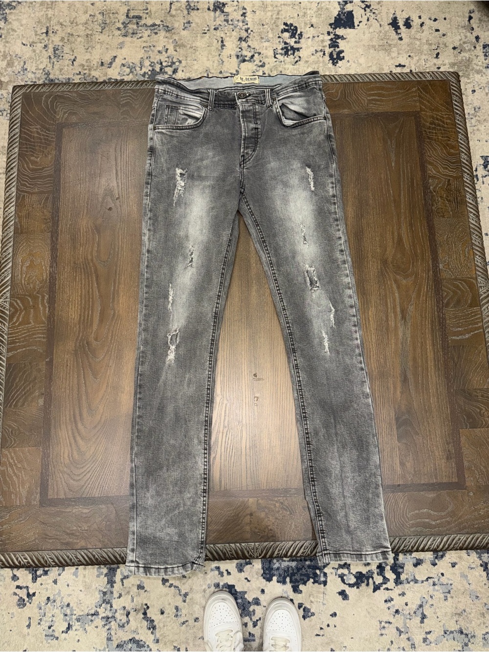 Dr. Denim Men’s Skinny Jeans - Washed Grey Distressed